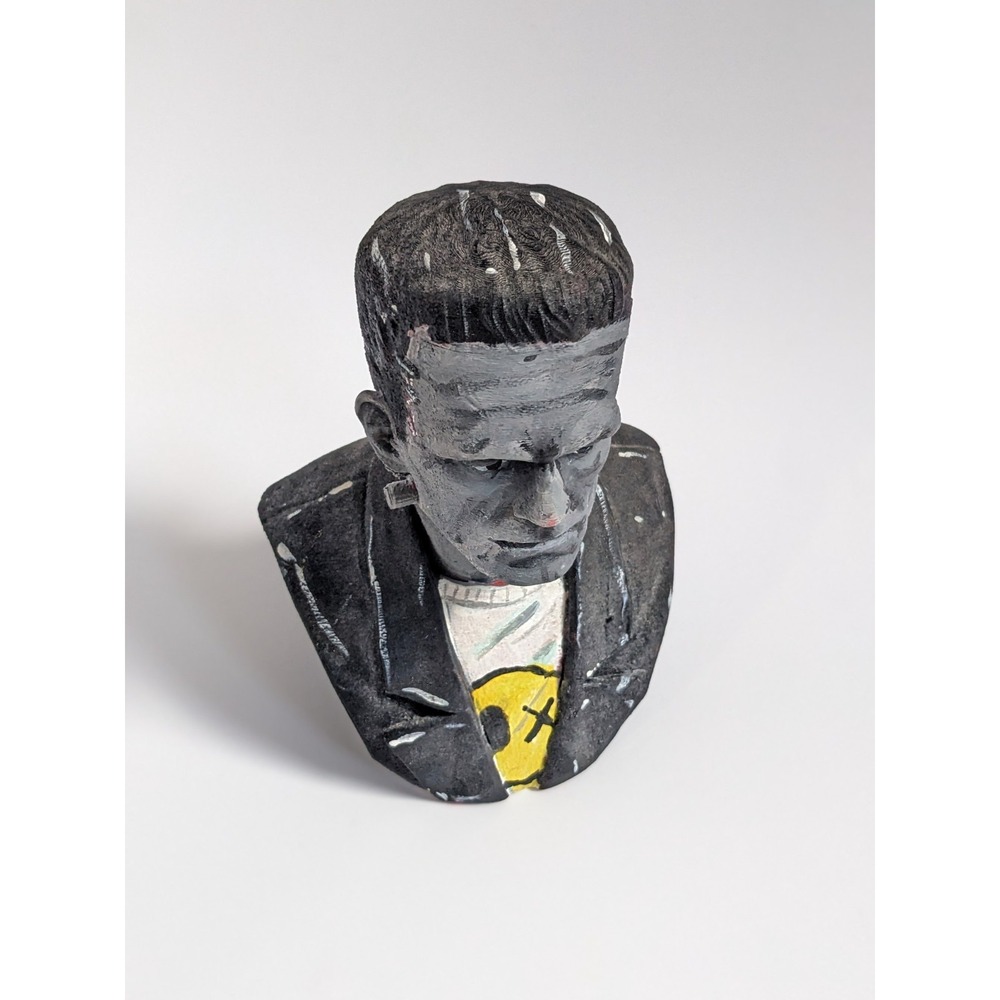 Frankenstein Monster Bust Punk Grunge Alt Rock Horror Statue 3D Print Halloween - Picture 10 of 10